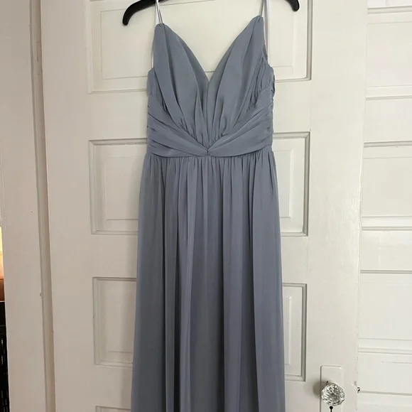 Nordstrom | Dresses | Jim Hjelm Formal Maxi Bridesmaid Dress Size 6 Gray  Blue | Poshmark